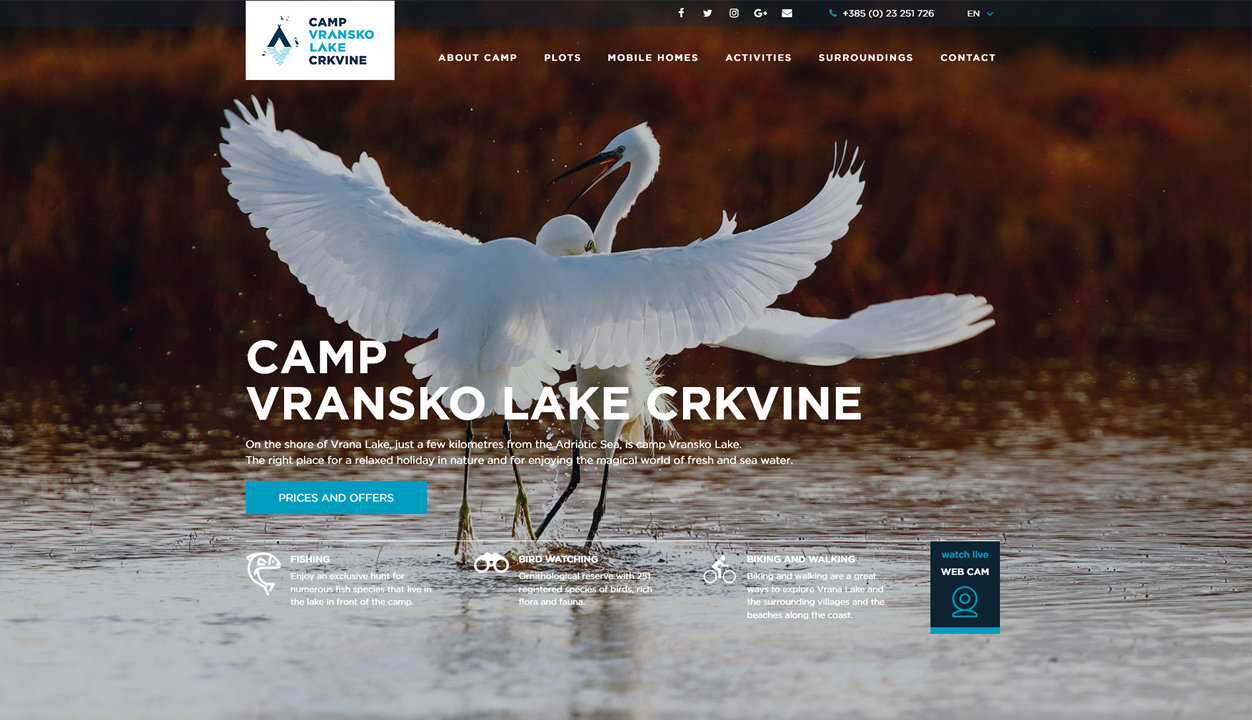 Camp Vrana Lake Crkvine